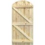 Wooden Pine Ledged & Braced Arched Top Garden Gate - Unfinished 1981 x 762 x 44 mm - XL Joinery