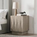 GBB001 Light Mango Wood Patterned Bedside Cabinet - Gabriel