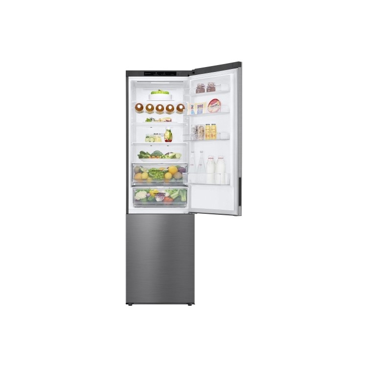 Refurbished LG NatureFRESH GBB62PZGCC1 Freestanding 384 Litre 70/30 Frost Free Fridge Freezer Silver