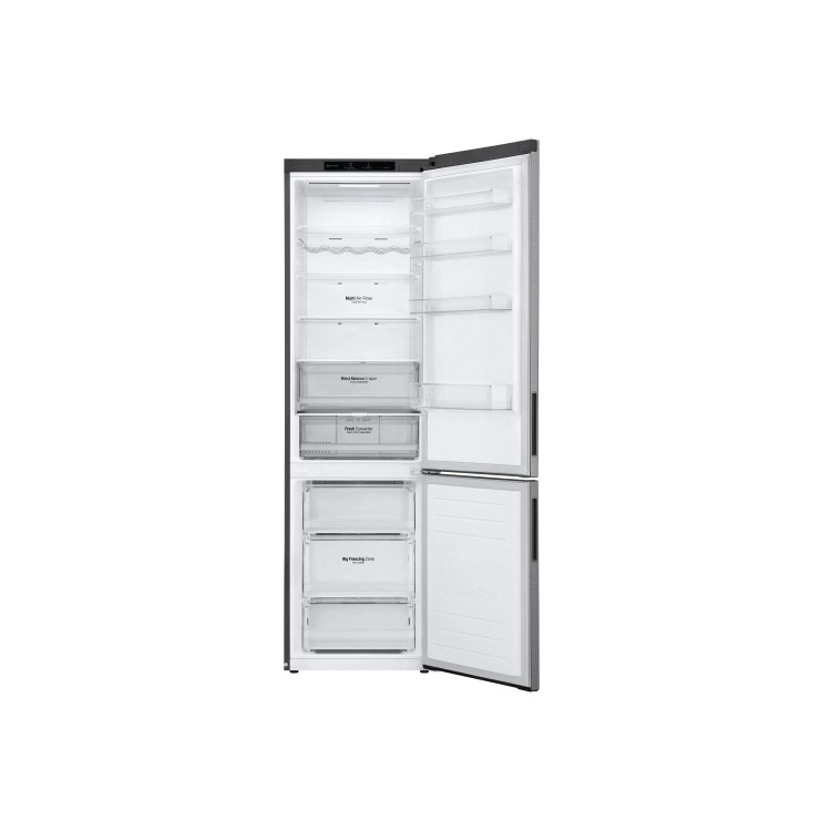 Refurbished LG NatureFRESH GBB62PZGCC1 Freestanding 384 Litre 70/30 Frost Free Fridge Freezer Silver