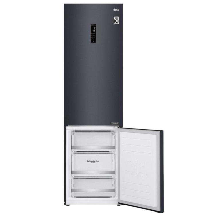 LG 340 Litre 70/30 Freestanding Fridge Freezer - Matte Black 