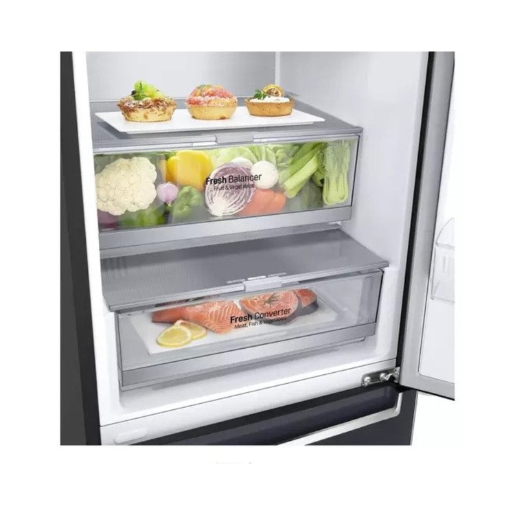 Refurbished LG Centum 384 Litre 70/30 Freestanding Fridge Freezer - Matte Black