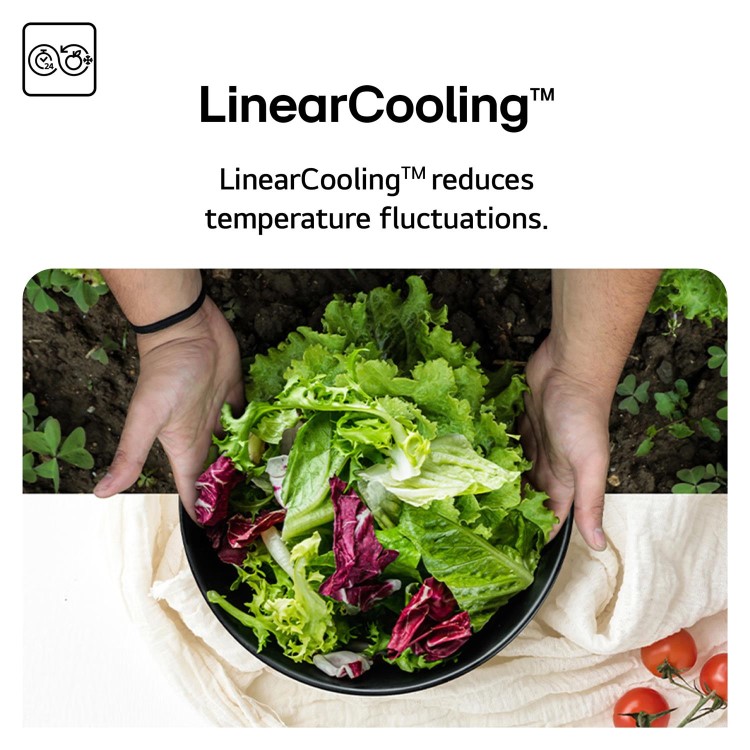 LG 333L 60/40 Freestanding Fridge Freezer - Black