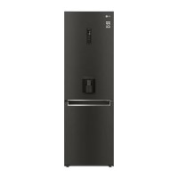 Refurbished LG NatureFRESH GBF61BLHEN Freestanding 340 Litre 70/30 Frost Free Fridge Freezer Black Steel