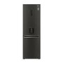 Refurbished LG NatureFRESH GBF61BLHEN Freestanding 340 Litre 70/30 Frost Free Fridge Freezer Black Steel