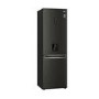 Refurbished LG NatureFRESH GBF61BLHEN Freestanding 340 Litre 70/30 Frost Free Fridge Freezer Black Steel