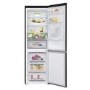 Refurbished LG NatureFRESH GBF61BLHEN Freestanding 340 Litre 70/30 Frost Free Fridge Freezer Black Steel