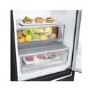 Refurbished LG NatureFRESH GBF61BLHEN Freestanding 340 Litre 70/30 Frost Free Fridge Freezer Black Steel