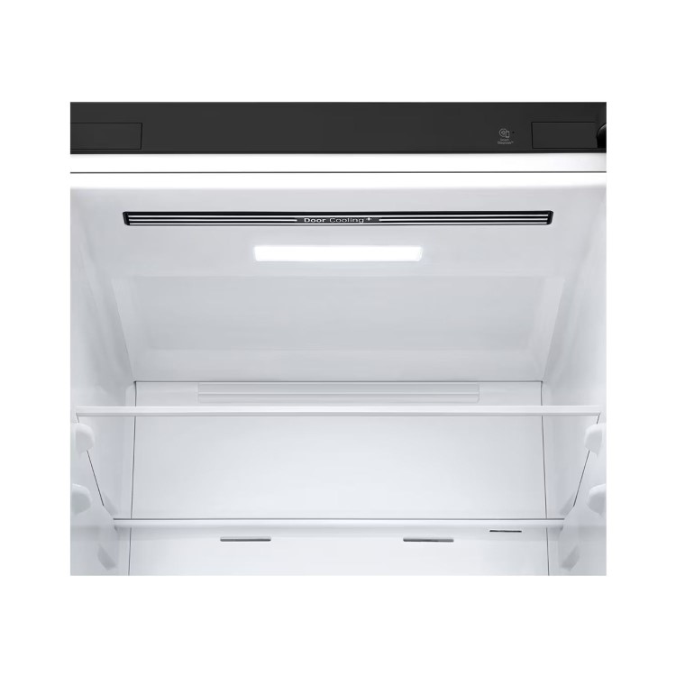 Refurbished LG NatureFRESH GBF61BLHEN Freestanding 340 Litre 70/30 Frost Free Fridge Freezer Black Steel