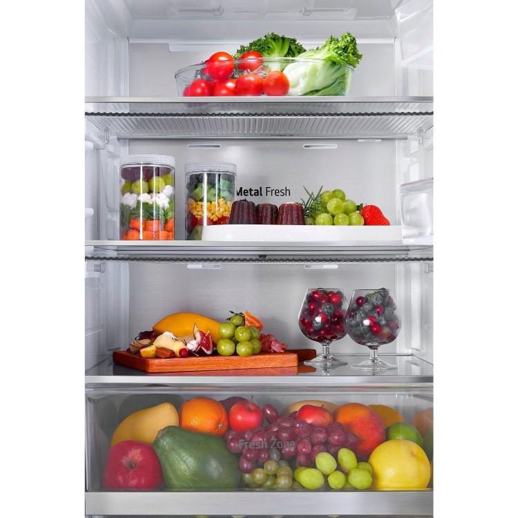 LG InstaView™ 349 Litre 60/40 Fridge Freezer - Black