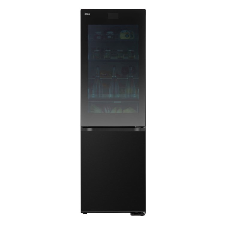 LG InstaView™ 349 Litre 60/40 Fridge Freezer - Black