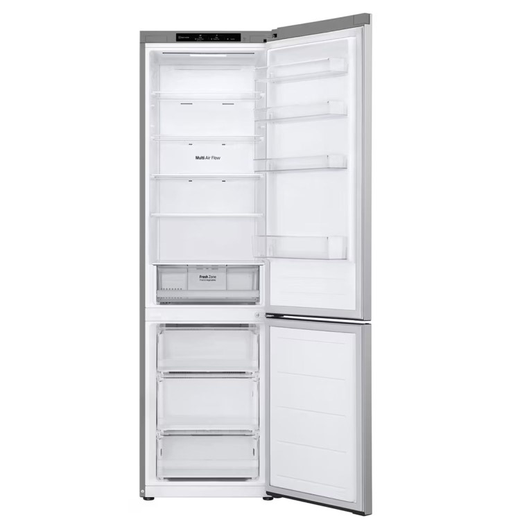 Refurbished LG NatureFRESH GBV22L0EPY Freestanding 387 Litre 70/30 Frost Free Fridge Freezer Silver