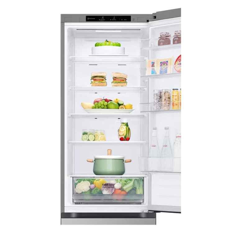 Refurbished LG NatureFRESH GBV22L0EPY Freestanding 387 Litre 70/30 Frost Free Fridge Freezer Silver