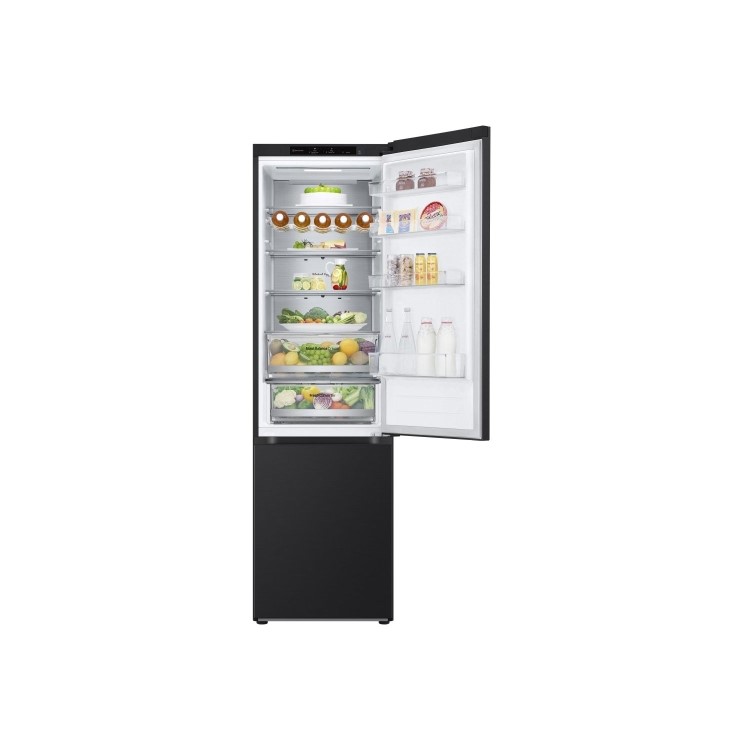 Refurbished LG NatureFRESH GBV5240CEP Freestanding 387 Litre 70/30 Frost Free Fridge Freezer Matte Black