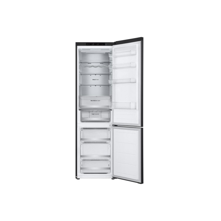 Refurbished LG NatureFRESH GBV5240CEP Freestanding 387 Litre 70/30 Frost Free Fridge Freezer Matte Black