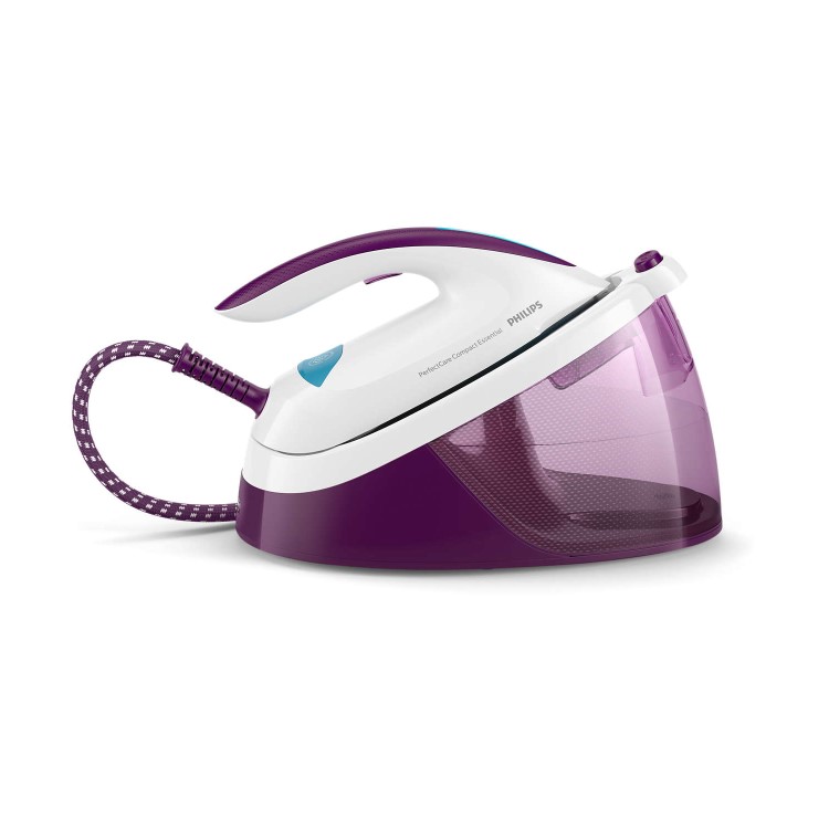 Philips GC6833/36 PerfectCare Compact Essential Steam Generator Iron - Purple & White