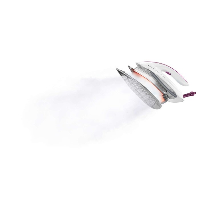 Philips GC6833/36 PerfectCare Compact Essential Steam Generator Iron - Purple & White