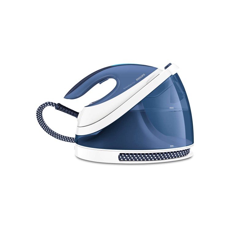 Philips GC7057/20 PerfectCare Viva Steam Generator Iron with Free Fabric Shaver - White & Blue