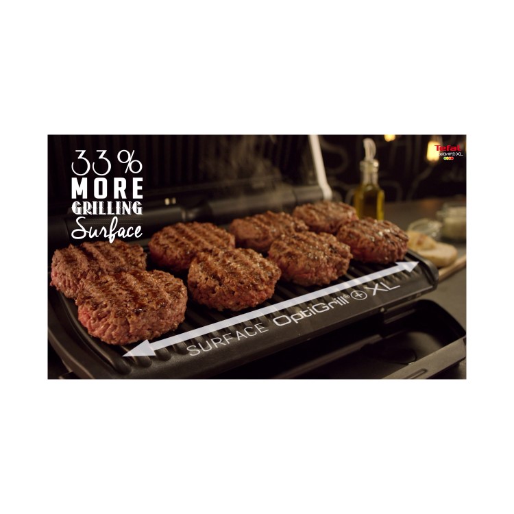 Tefal GC722D40 Opti Grill XL - Stainless Steel and Black