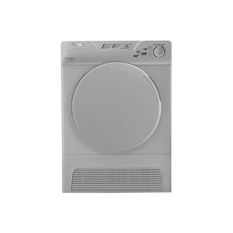 GRADE A3 - Candy GCC580NBS-80 8kg Condenser Freestanding Tumble Dryer Silver