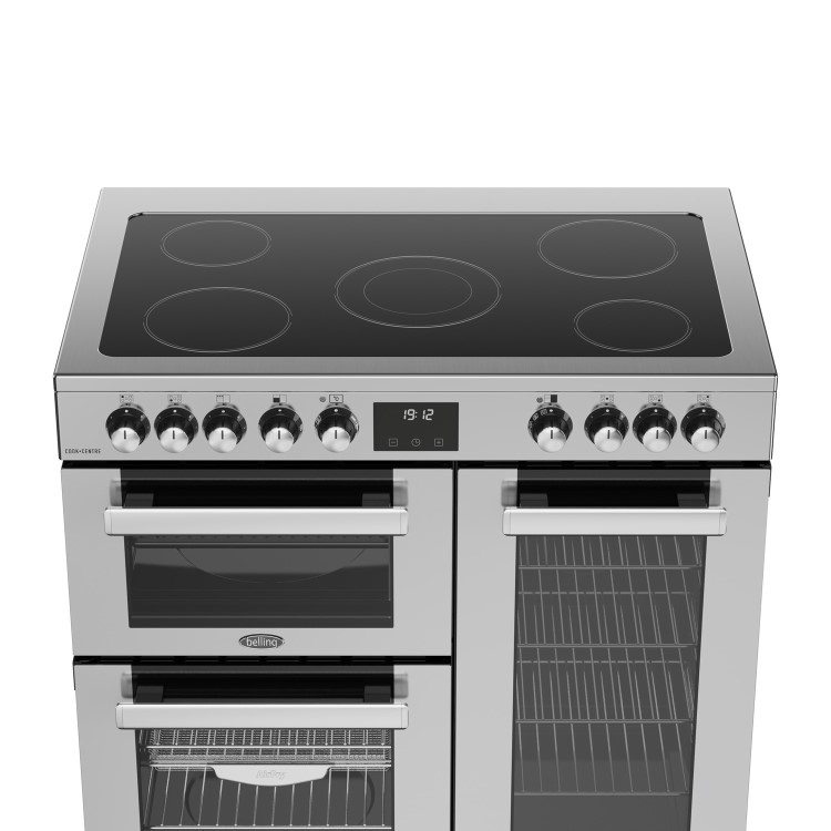 Belling Cookcentre 90cm Electric Range Cooker - Stainless Steel