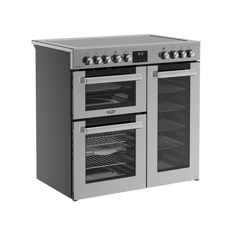 Belling Cookcentre 90cm Electric Range Cooker - Stainless Steel