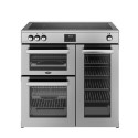 A2/444411796 Refurbished Belling Cookcentre 90cm Electric Induction Range Cooker - Stainless Steel