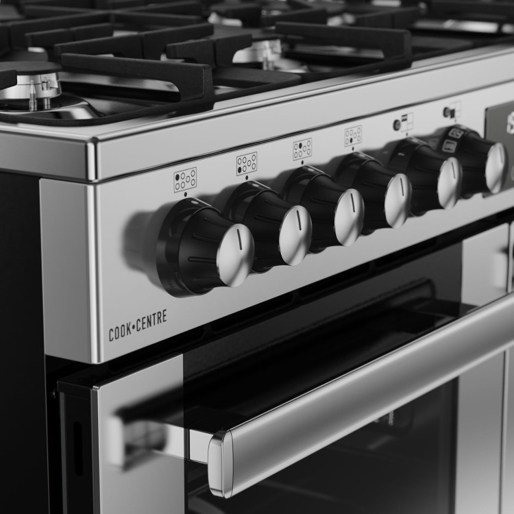 Belling Cookcentre 100cm Dual Fuel Range Cooker - Stainless Steel
