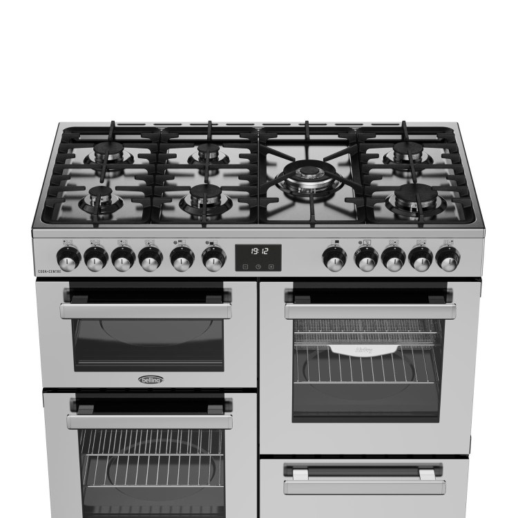 Belling Cookcentre 100cm Dual Fuel Range Cooker - Stainless Steel
