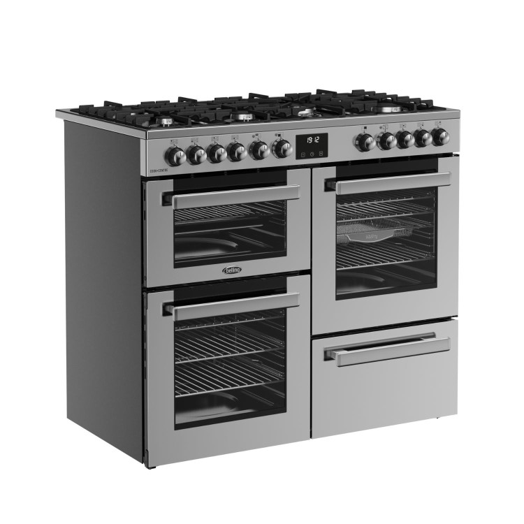Belling Cookcentre 100cm Dual Fuel Range Cooker - Stainless Steel