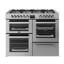 A1/444411806 Refurbished Belling Cookcentre 110cm Dual Fuel Range Cooker - Stainless