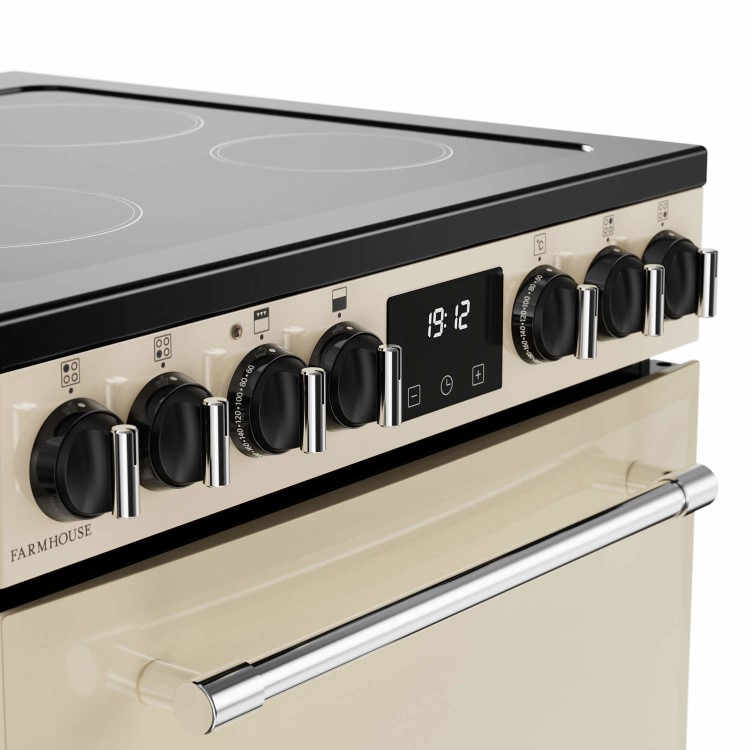 Refurbished Belling Farmhouse 444411811 60cm Electric Ceramic Cooker Cream