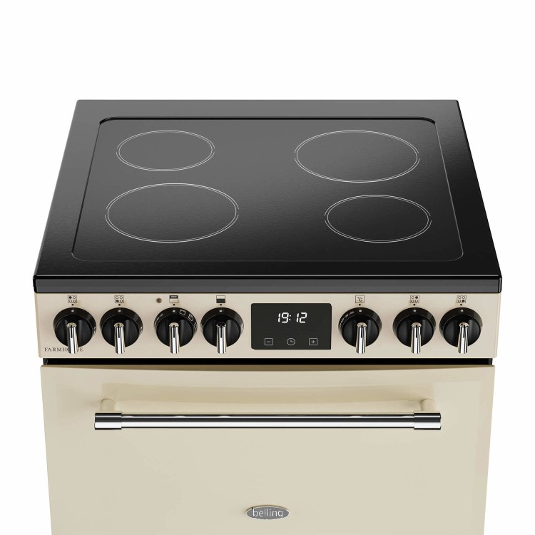 Refurbished Belling Farmhouse 444411811 60cm Electric Ceramic Cooker Cream