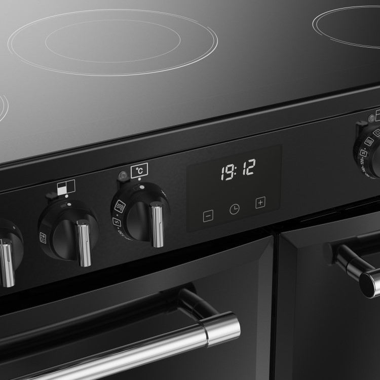 Refurbished Belling Farmhouse 444411817 90cm Electric Range Cooker Black