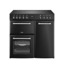 A2/444411817 Refurbished Belling Farmhouse 444411817 90cm Electric Range Cooker Black