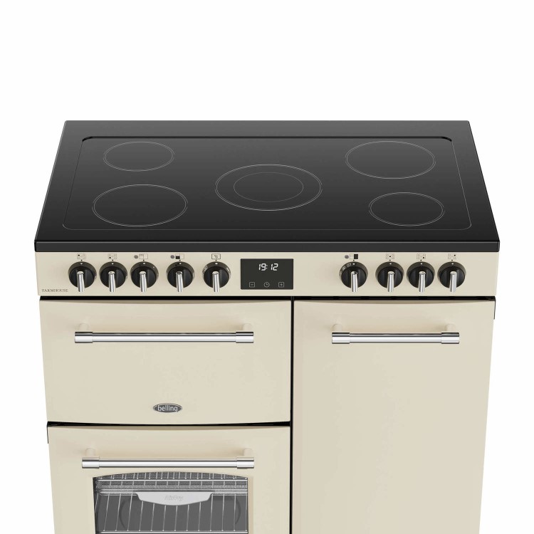 Belling Farmhouse 90cm Electric Range Cooker - Cream