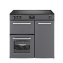 444411822 Belling Farmhouse 90cm Electric Induction Range Cooker - Grey