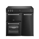 444411823 Belling Farmhouse 90cm Electric Induction Range Cooker - Black