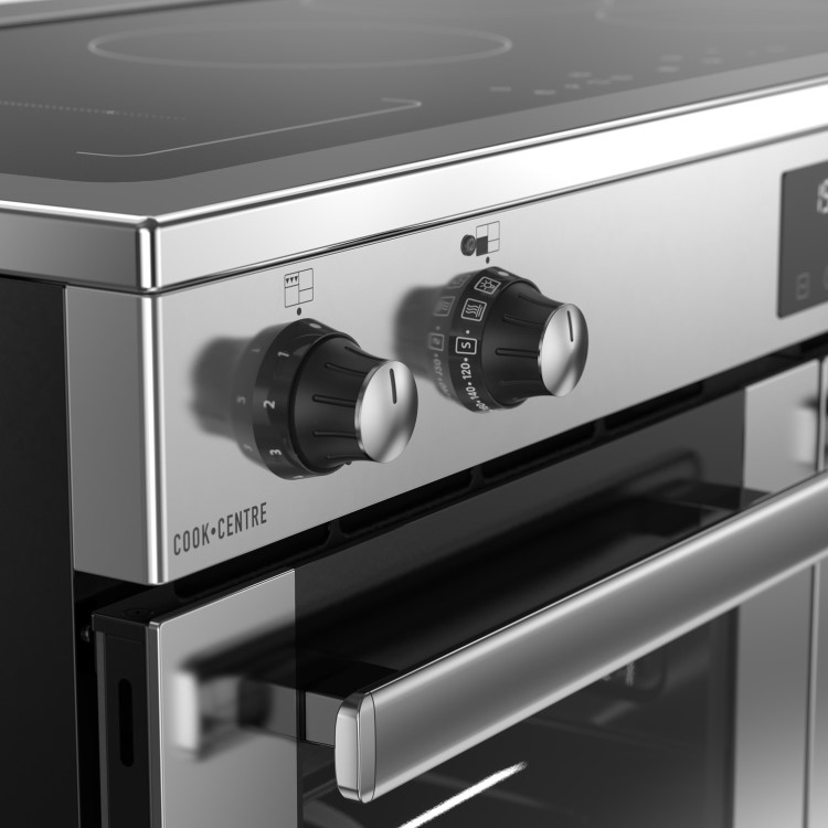 Belling Cookcentre 100cm Electric Induction Range Cooker - Stainless Steel