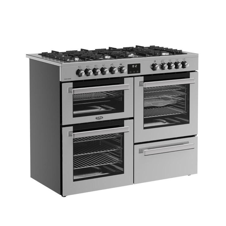Refurbished Belling Cookcentre 110cm Dual Fuel Range Cooker - Stainless