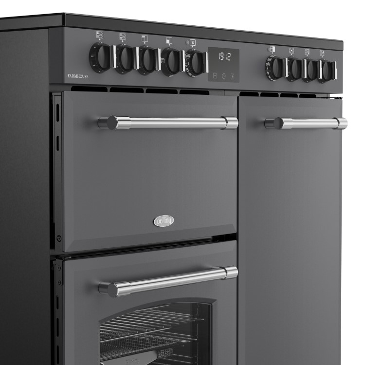 Belling Farmhouse 90cm Electric Range Cooker - Grey