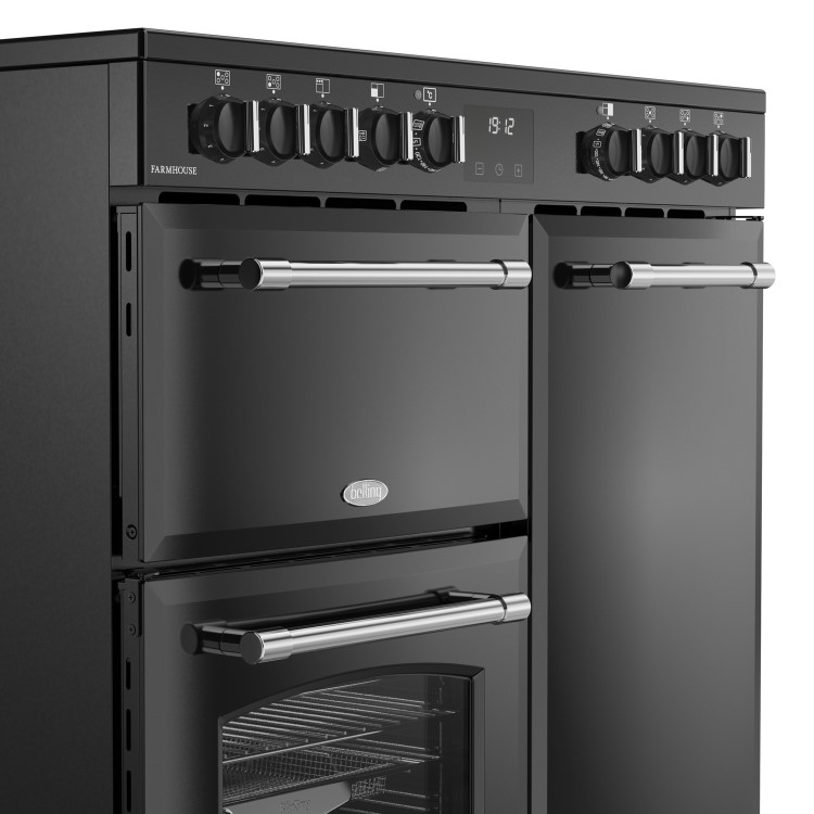 Belling Farmhouse 90cm Electric Range Cooker - Black