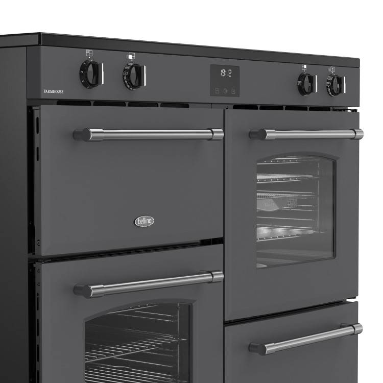 Belling Farmhouse 110cm Electric Induction Range Cooker - Grey