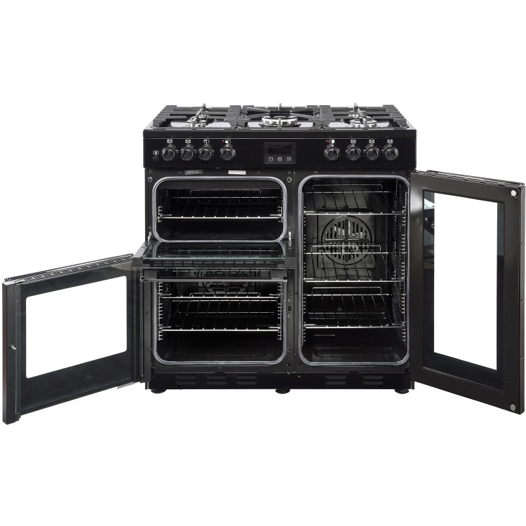 Belling Cookcentre 90cm Dual Fuel Range Cooker - Black