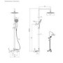 GRADE A1 - Gainsborough GDRE Thermostatic Bar Mixer Shower Set with Adjustable & Drencher Heads - Round