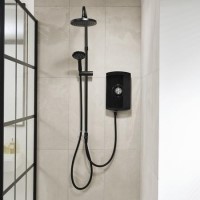 GRADE A1 - Triton Amore DuElec 9.5kW Black Electric Shower