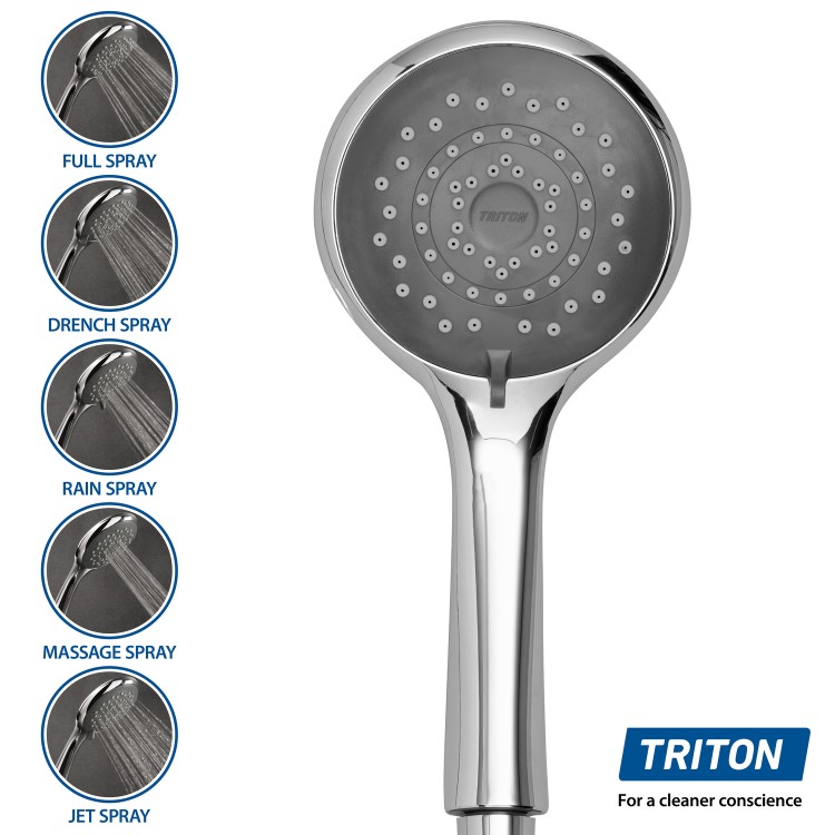 ONLY OPENED - Triton Amore DuElec 9.5kW Brushed Steel Shower