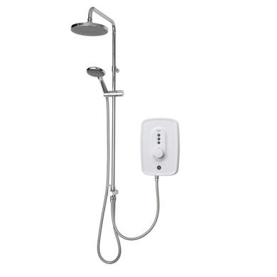 GRADE A1 - Triton Danzi Duelec 10.5kW Gloss White Electric Shower