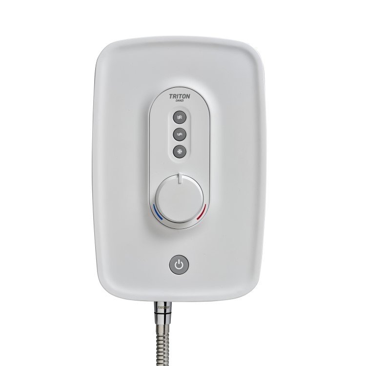 GRADE A1 - Triton Danzi Duelec 10.5kW Gloss White Electric Shower