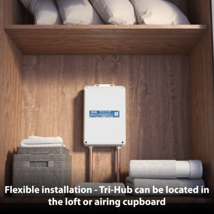 ONLY OPENED - Triton ENVi 10.5kW DuElec Kit Digital Electric Shower -Black